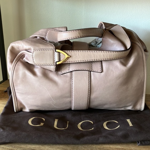 Gucci Soft Stirrup Leather Top Handle Bag – Blush Pink, Gold Hardware - Picture 5 of 9